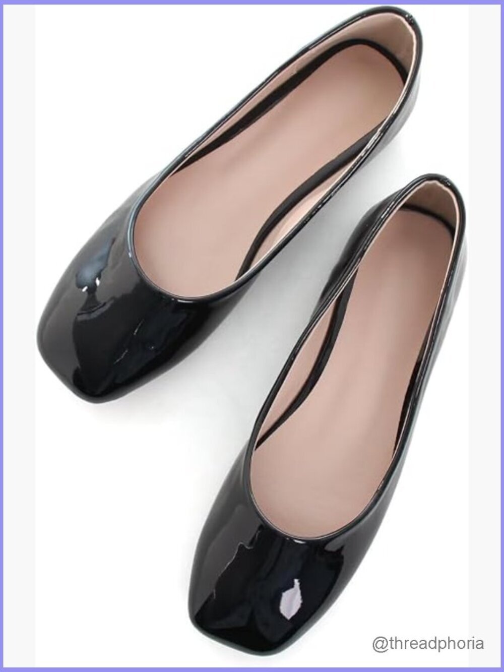 Women's Square Toe Ballet Flats Comfortable Soft Slip-on Loafers Work Shoes